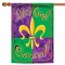 Toland Home Garden Fleur De Lis "Mardi Gras Carnival!" Fade Resistant Outdoor Flag - 40" x 28"